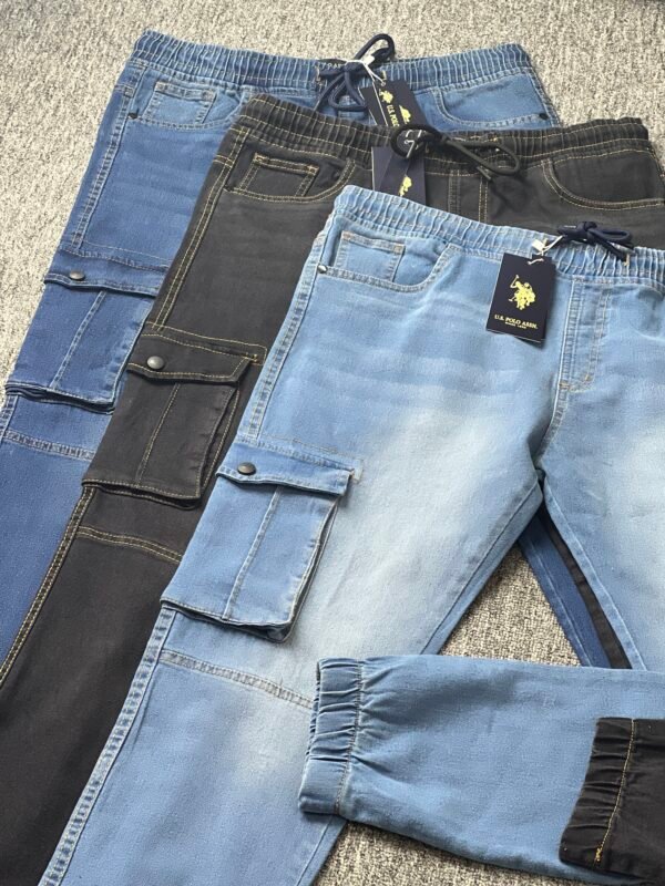 Denim Cargo Pant Combo
