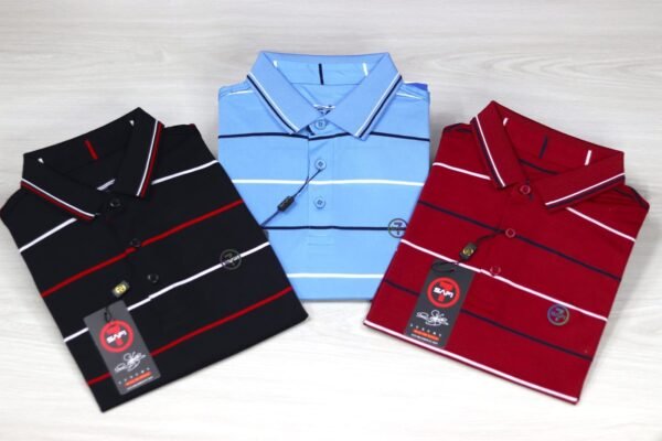 Premium 3 Pcs Stripe Polo Combo Pack 105